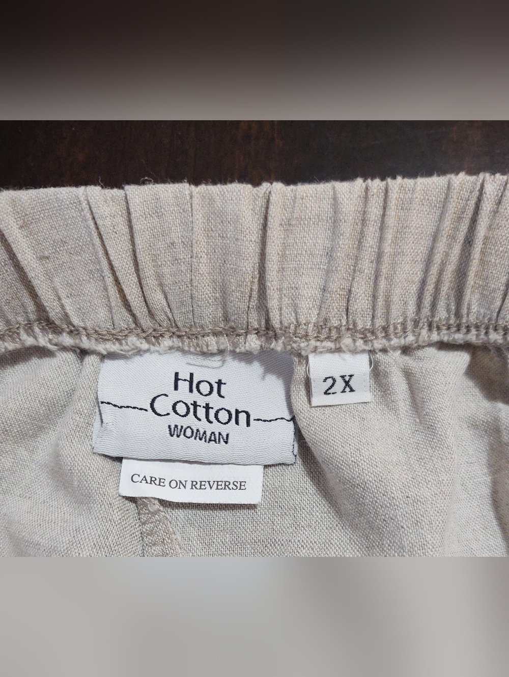 Hot Cotton 100% Linen Cropped Pants 2X - Picture 4 of 10